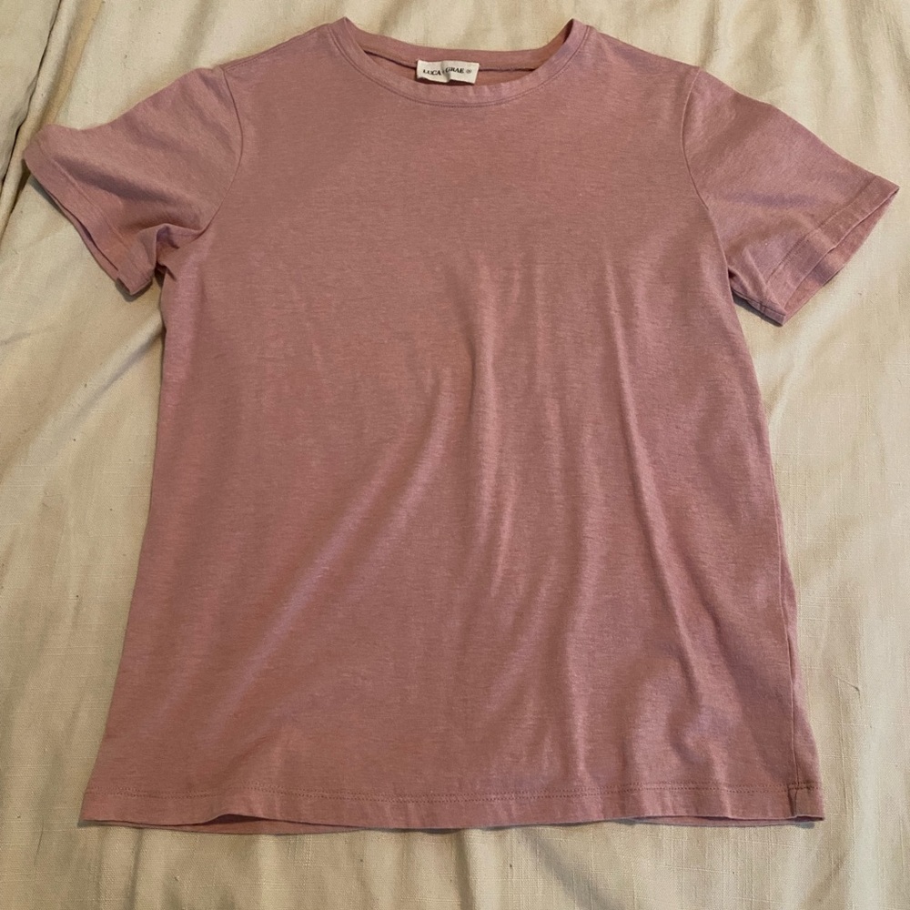 Luca + Grae Basic Pink Tee S
